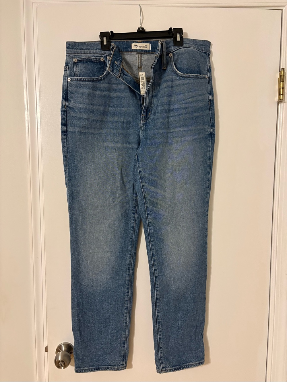 Madewell Straight Leg Jeans in Medium Blue Wash